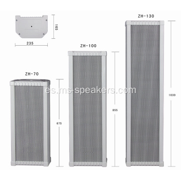 Altavoz de columna de aleación de aluminio a prueba de clima de tamaño mediano